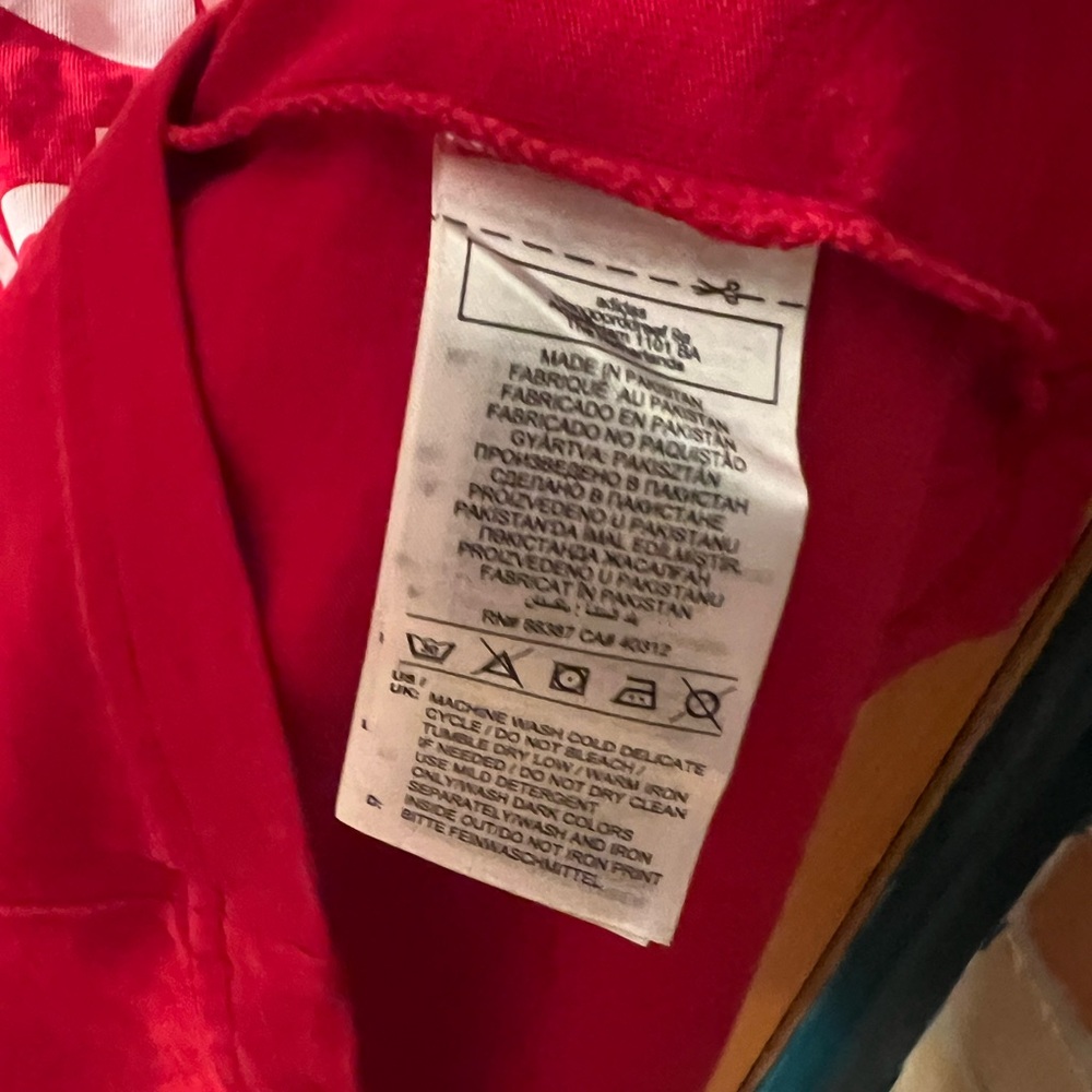 Adidas Bold Red Tee with White Accents - Picture 3 of 4